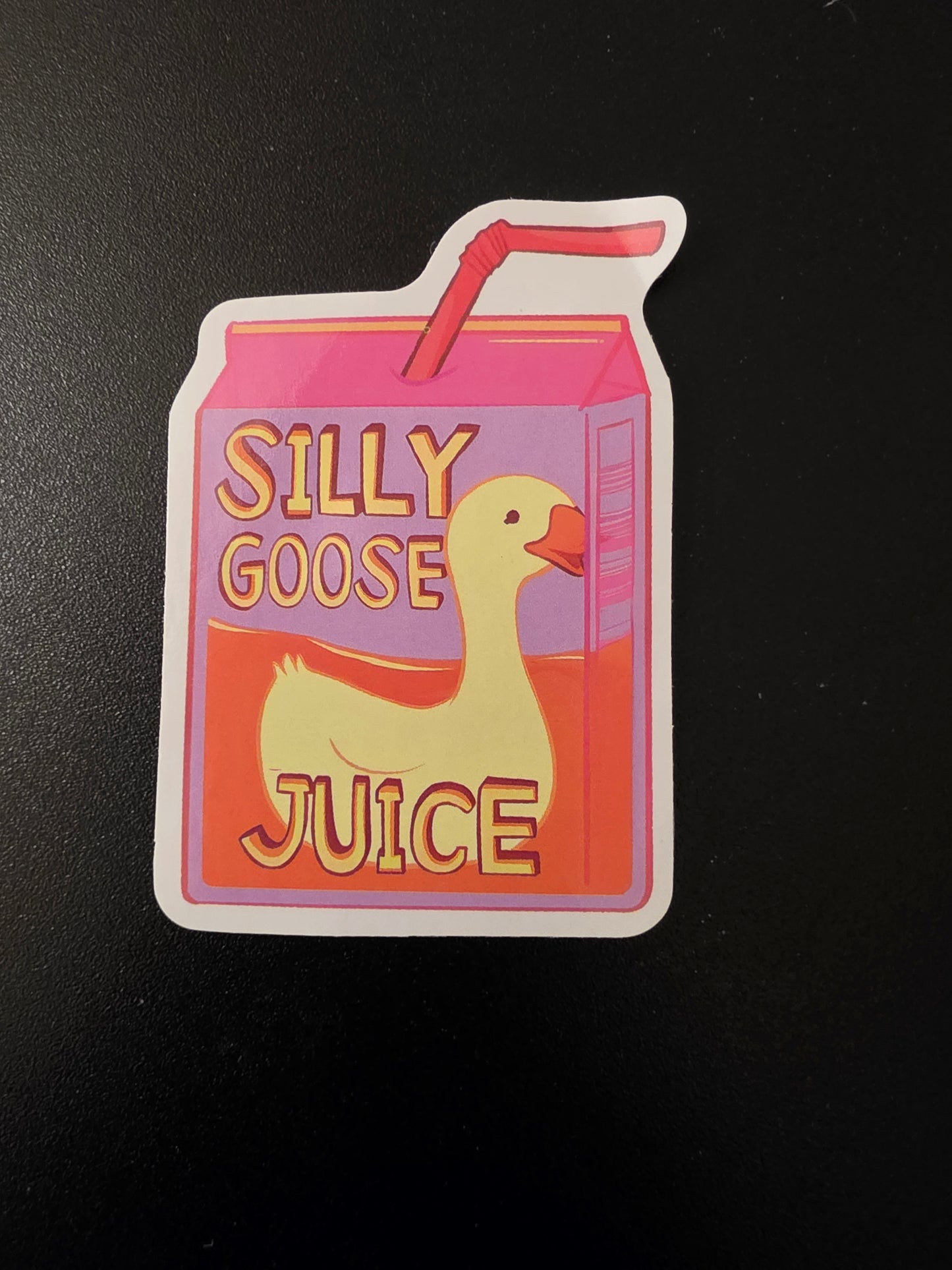Silly goose juice sticker