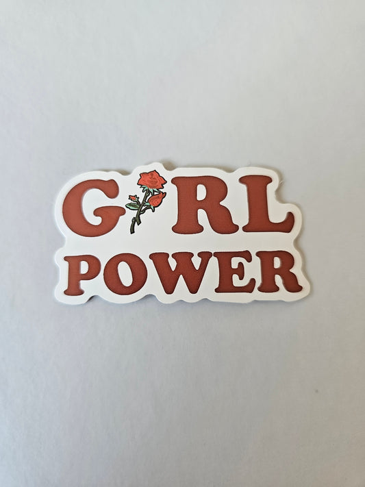 Girl Power Rose Sticker