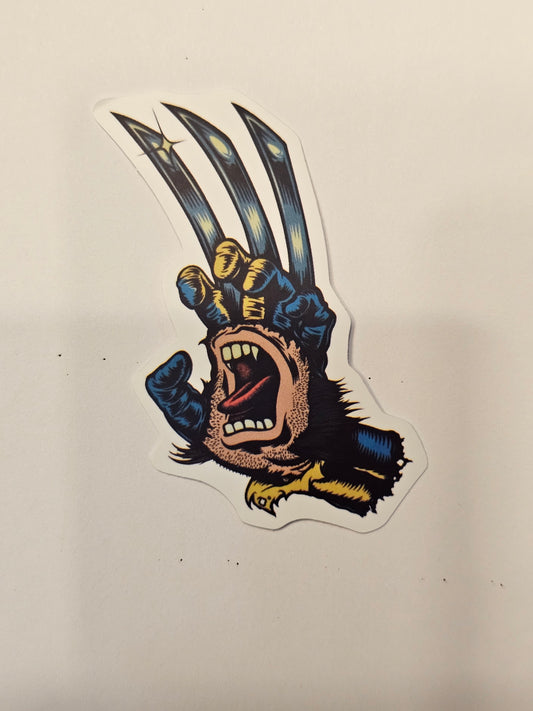 Wolverine Mini Screaming hand sticker