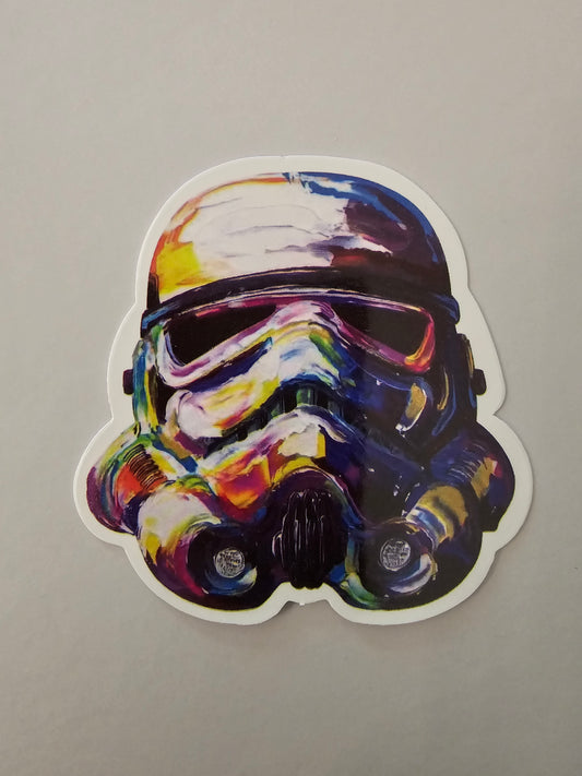 Stormtrooper Helmet Painted Sticker