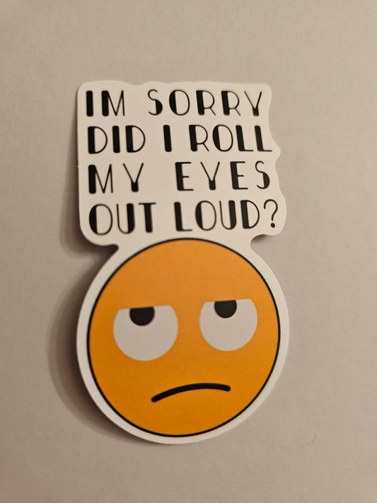 Roll My Eyes Sticker