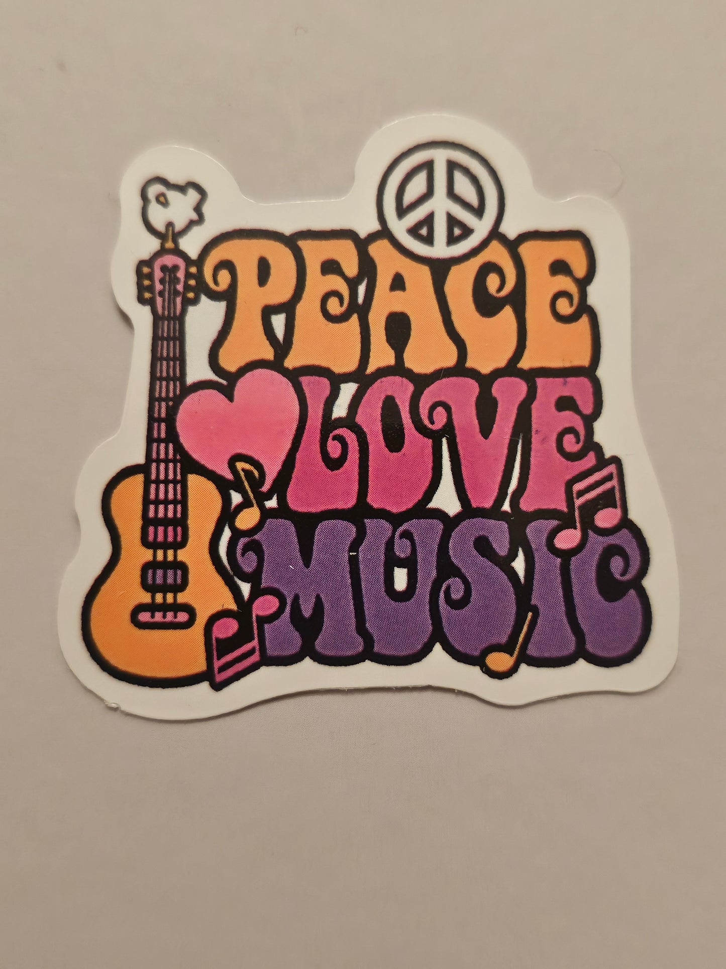 Peace Love Music Sticker