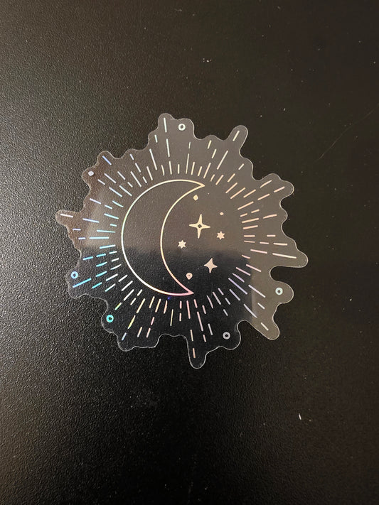 Transparent Moon Sticker