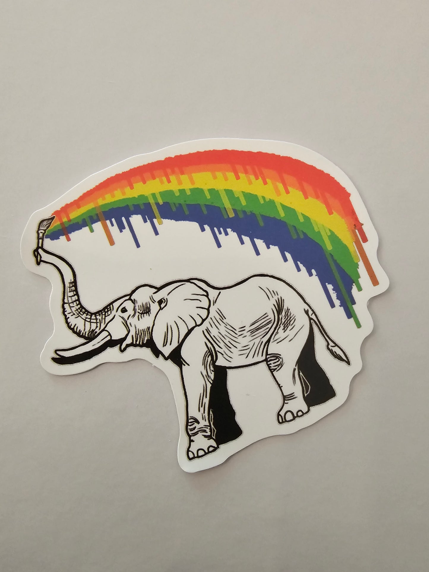 Rainbow Elephant Sticker
