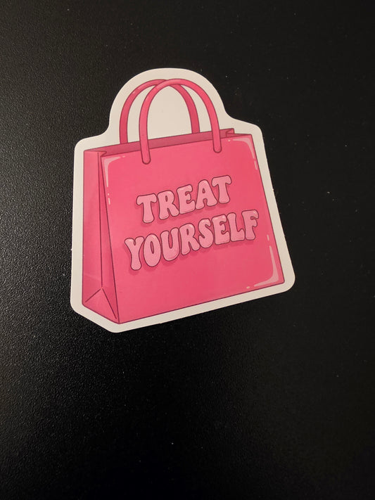 Treat yourself sticker
