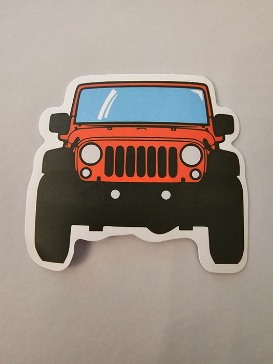 Orange jeep sticker
