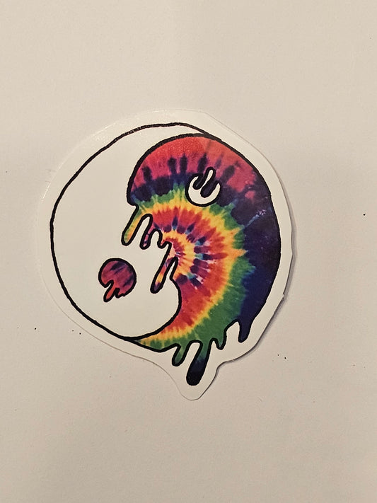 Tie Dye Yin yang Sticker