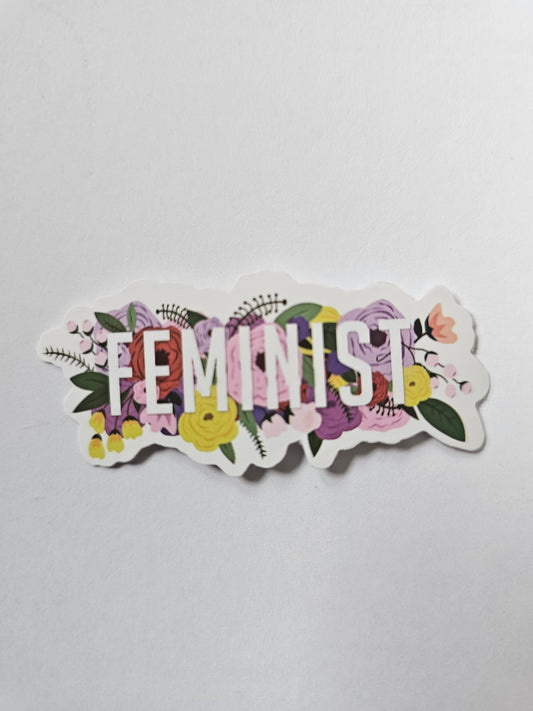 Floral Feminist Sticker