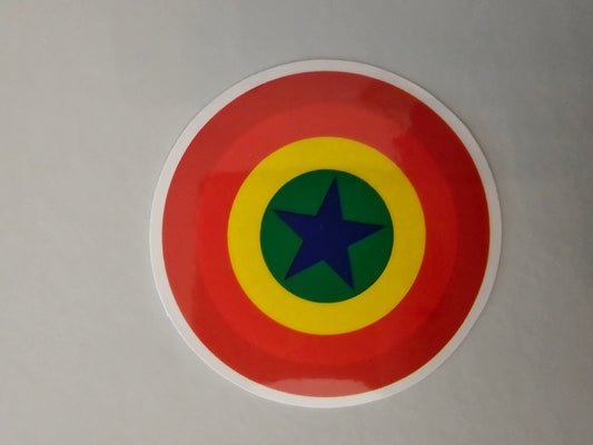 Pride Star Circle Sticker