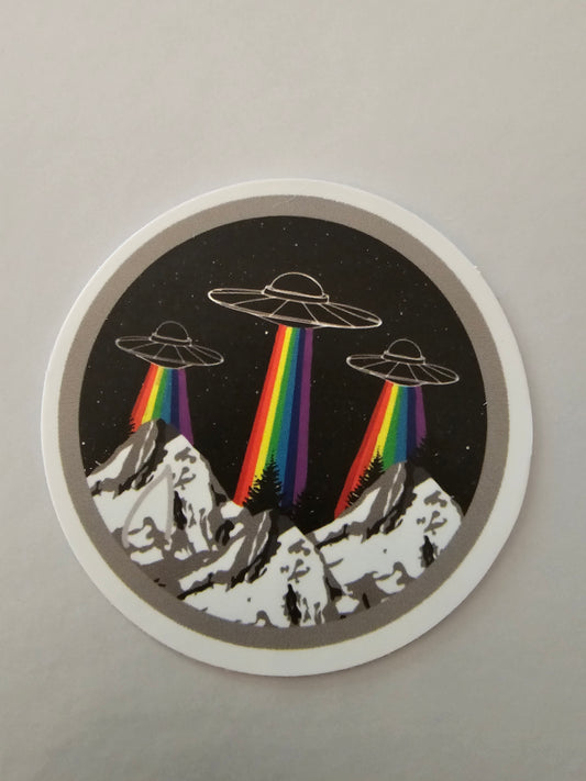 Flying Saucer Sticker