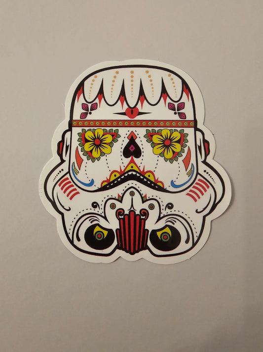Sugar Skull Stormtrooper Helmet Sticker