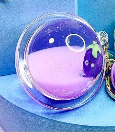 Eggplant Floaty Key Charm