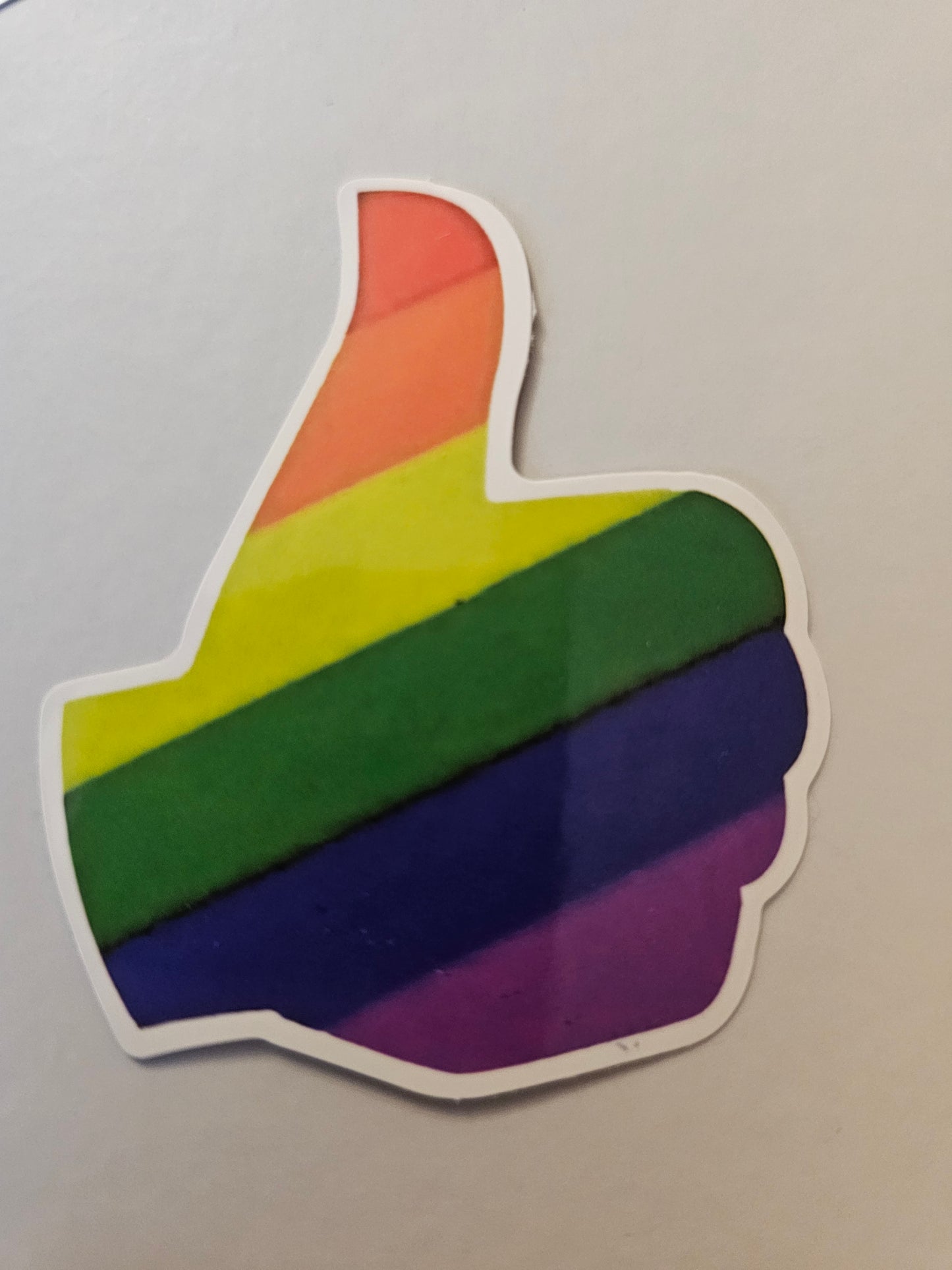 Rainbow Thumbs Up Sticker
