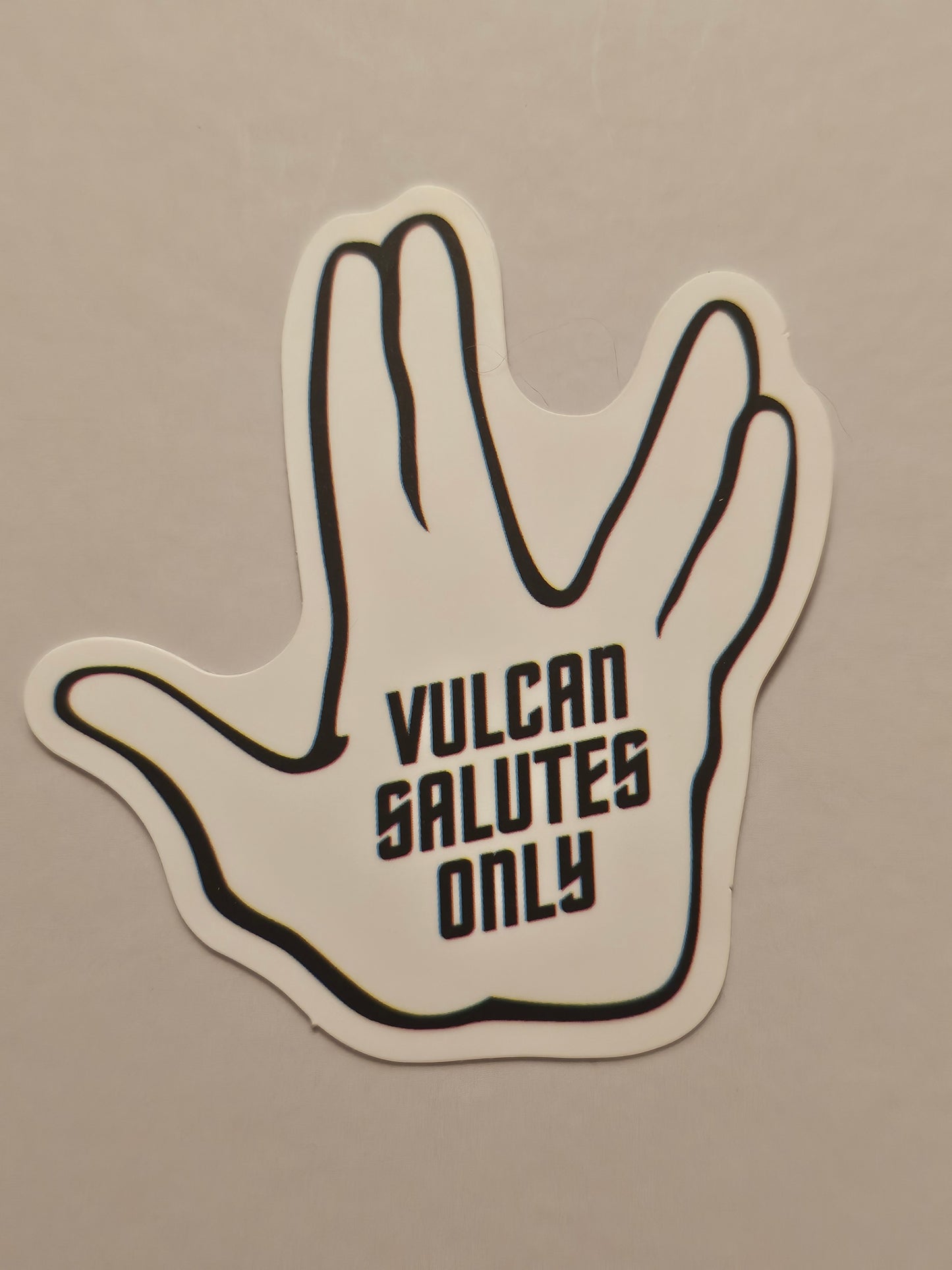 Vulcan Salutes Only Sticker