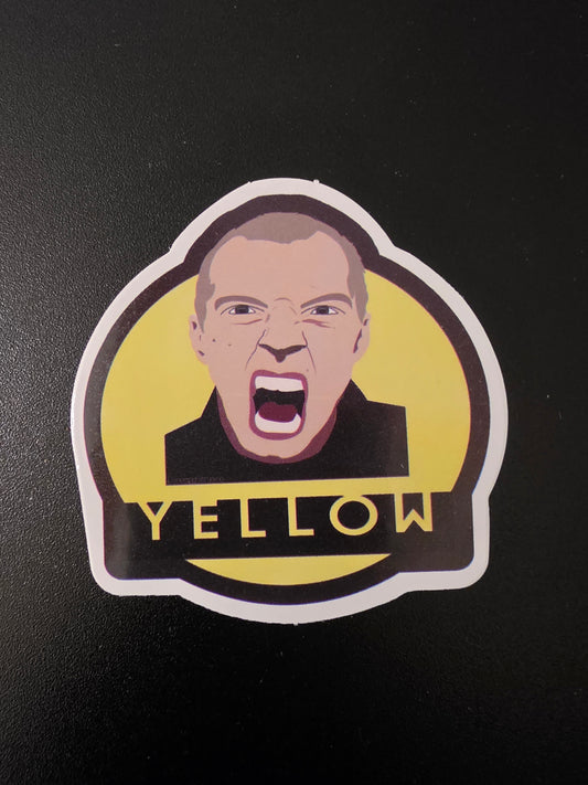 Coldplay Yellow sticker