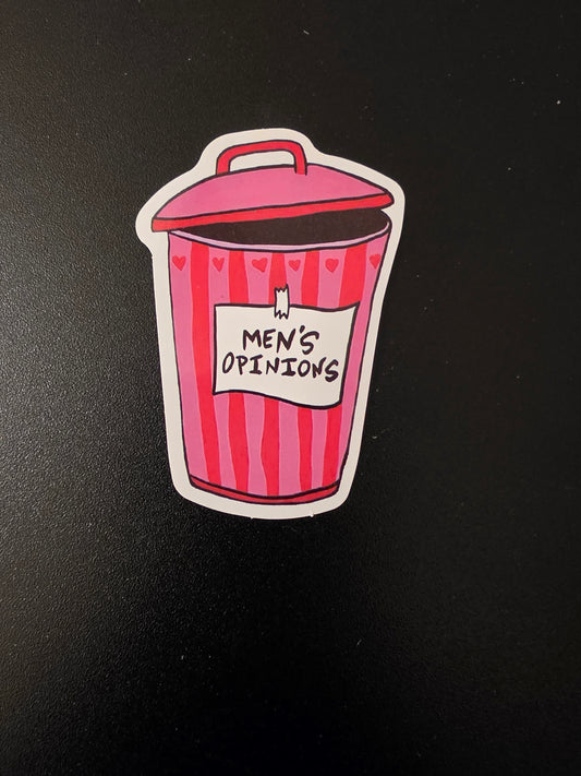 Mens opinions sticker
