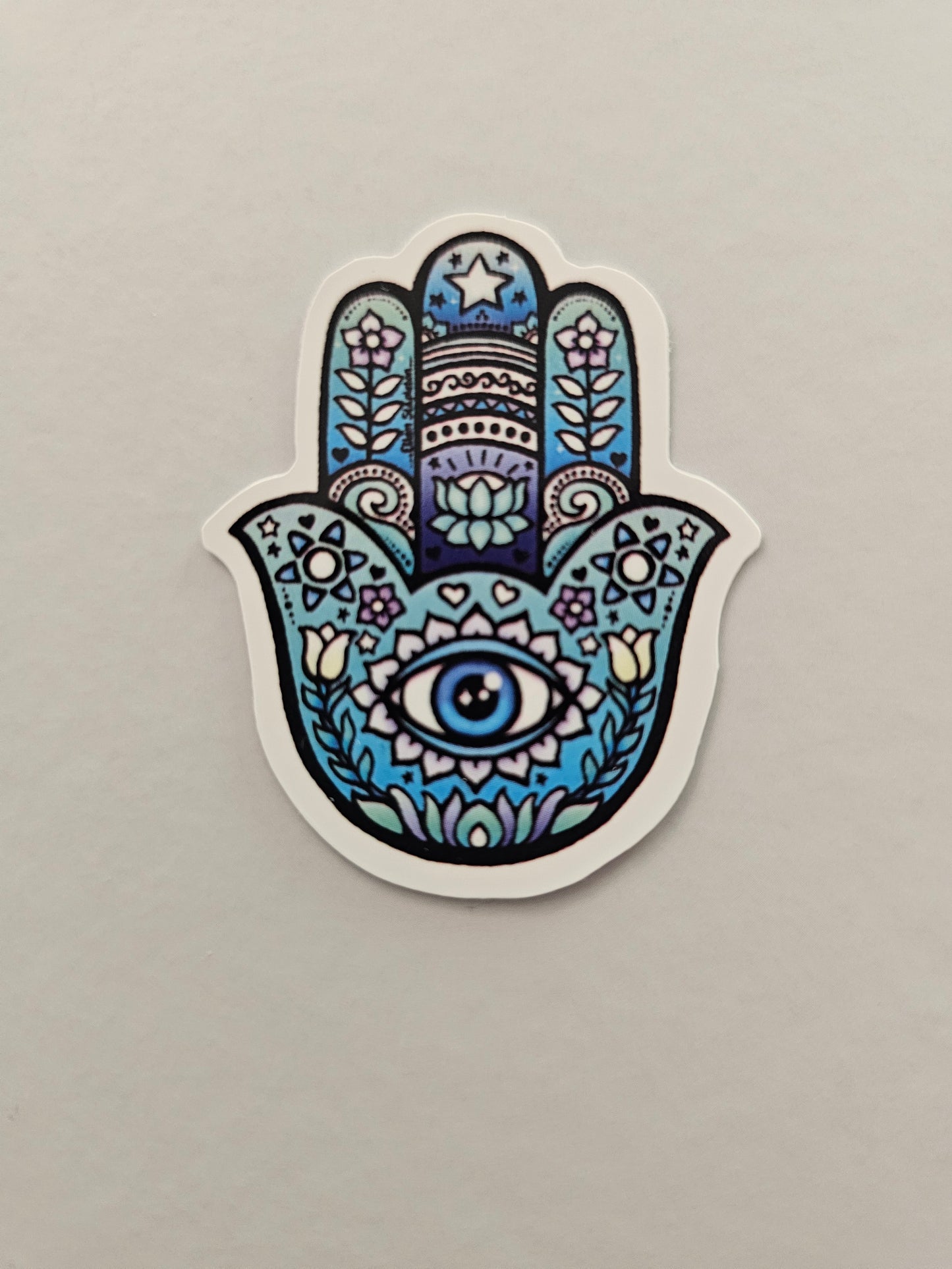 Blue Hamsa Hand Sticker