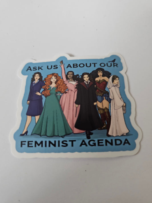 Feminist Agenda sticker
