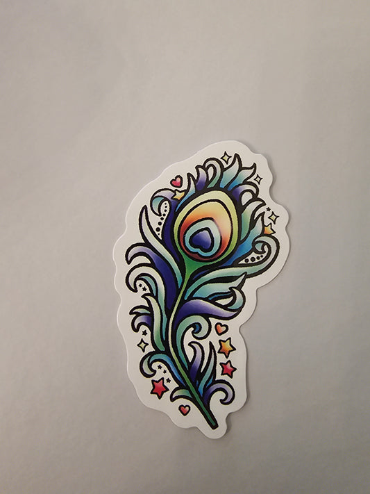Peacock Feather Sticker