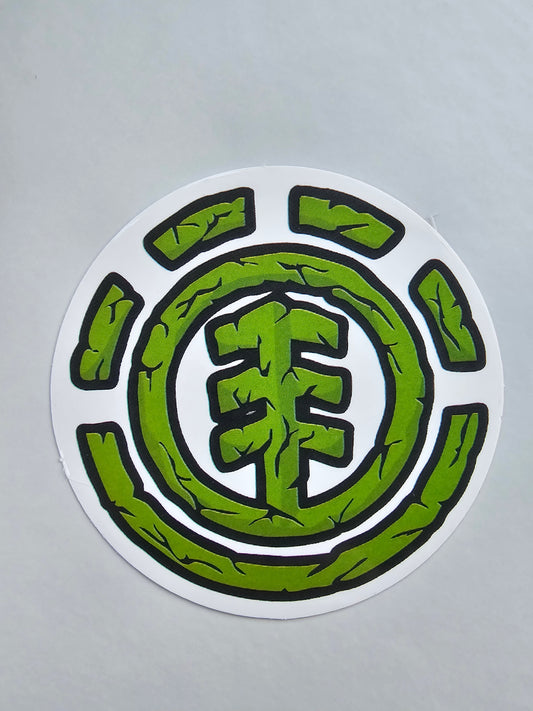 Element Skateboarding Sticker green