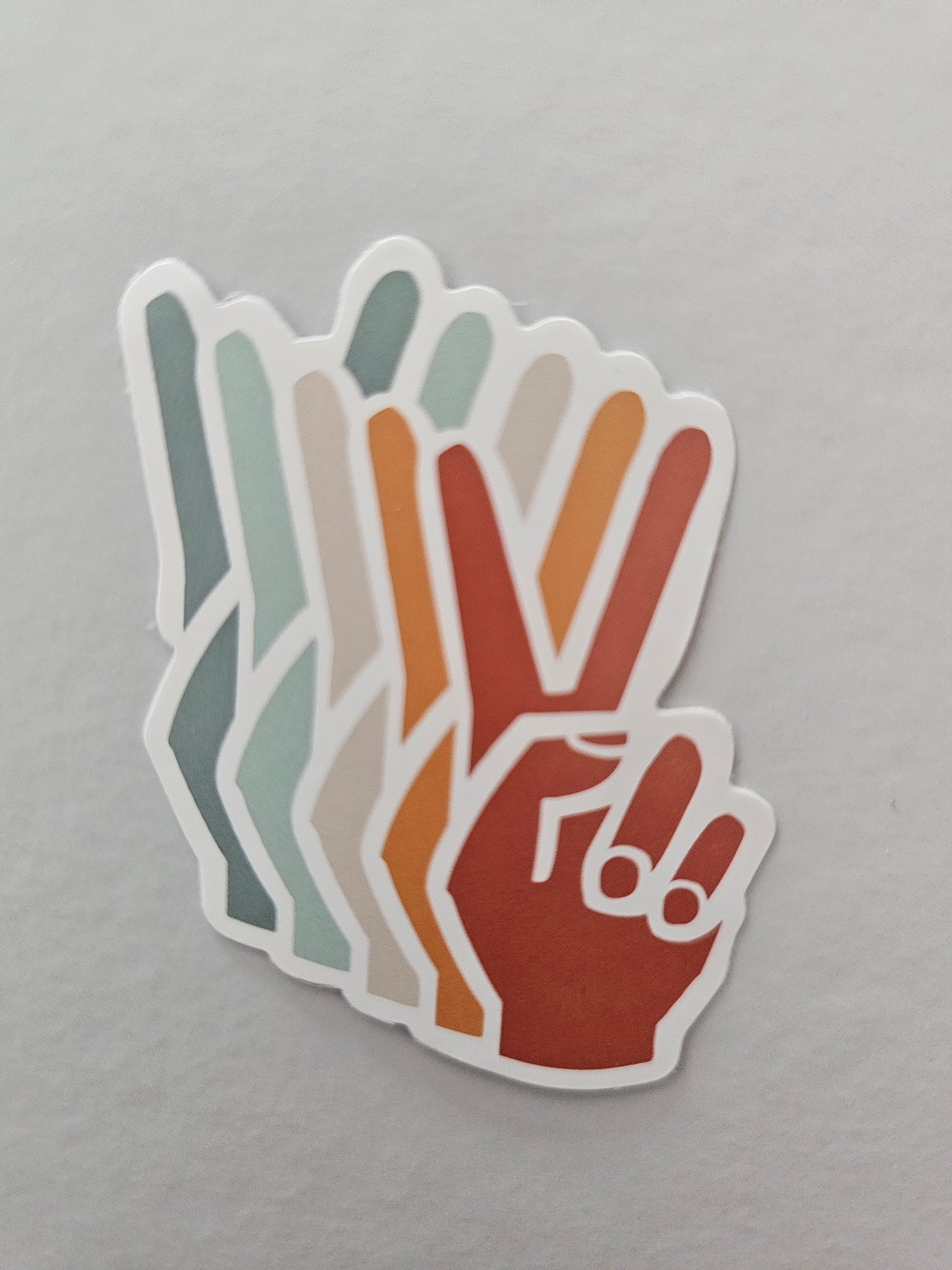 Peace fingers sticker