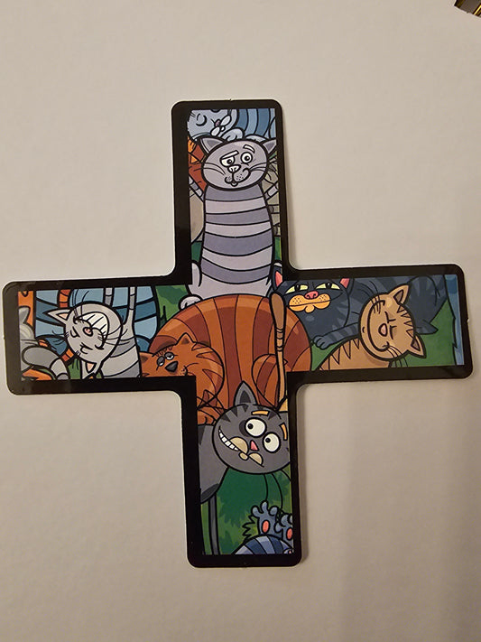 Cat Cross Sticker