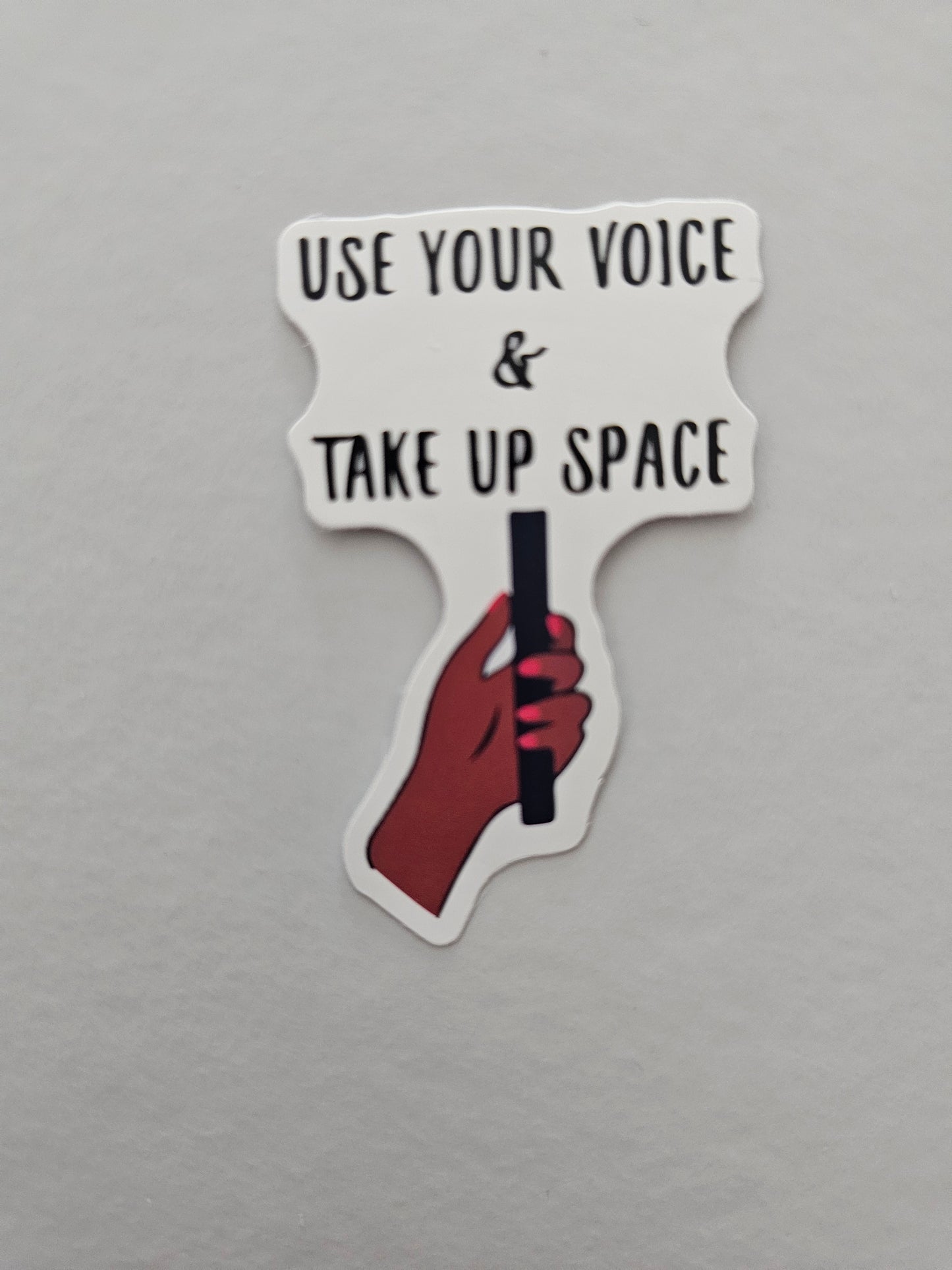 Use your voice mini sticker