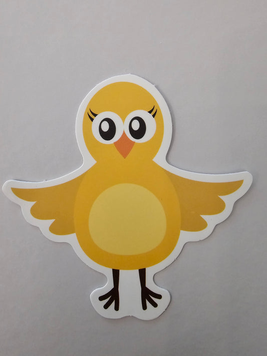 Yellow bird sticker
