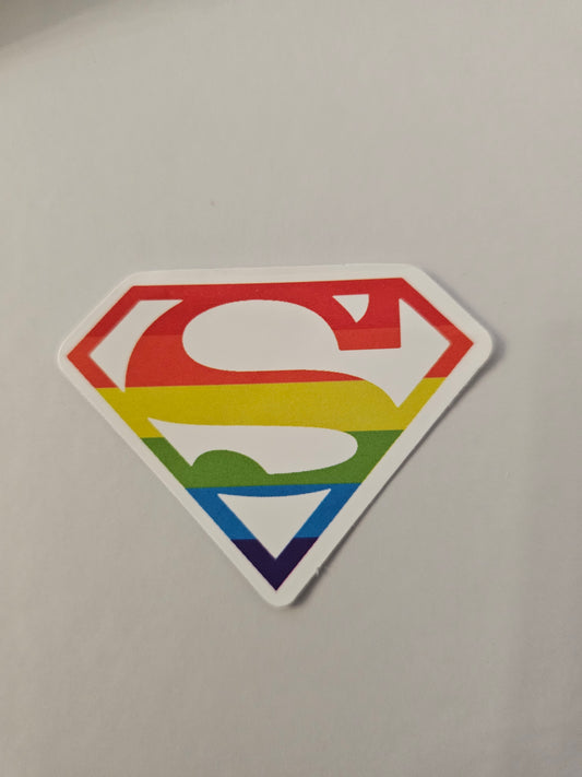 Rainbow Superman Sticker