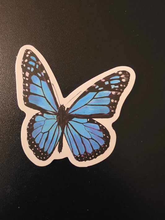 Blue Butterfly Sticker