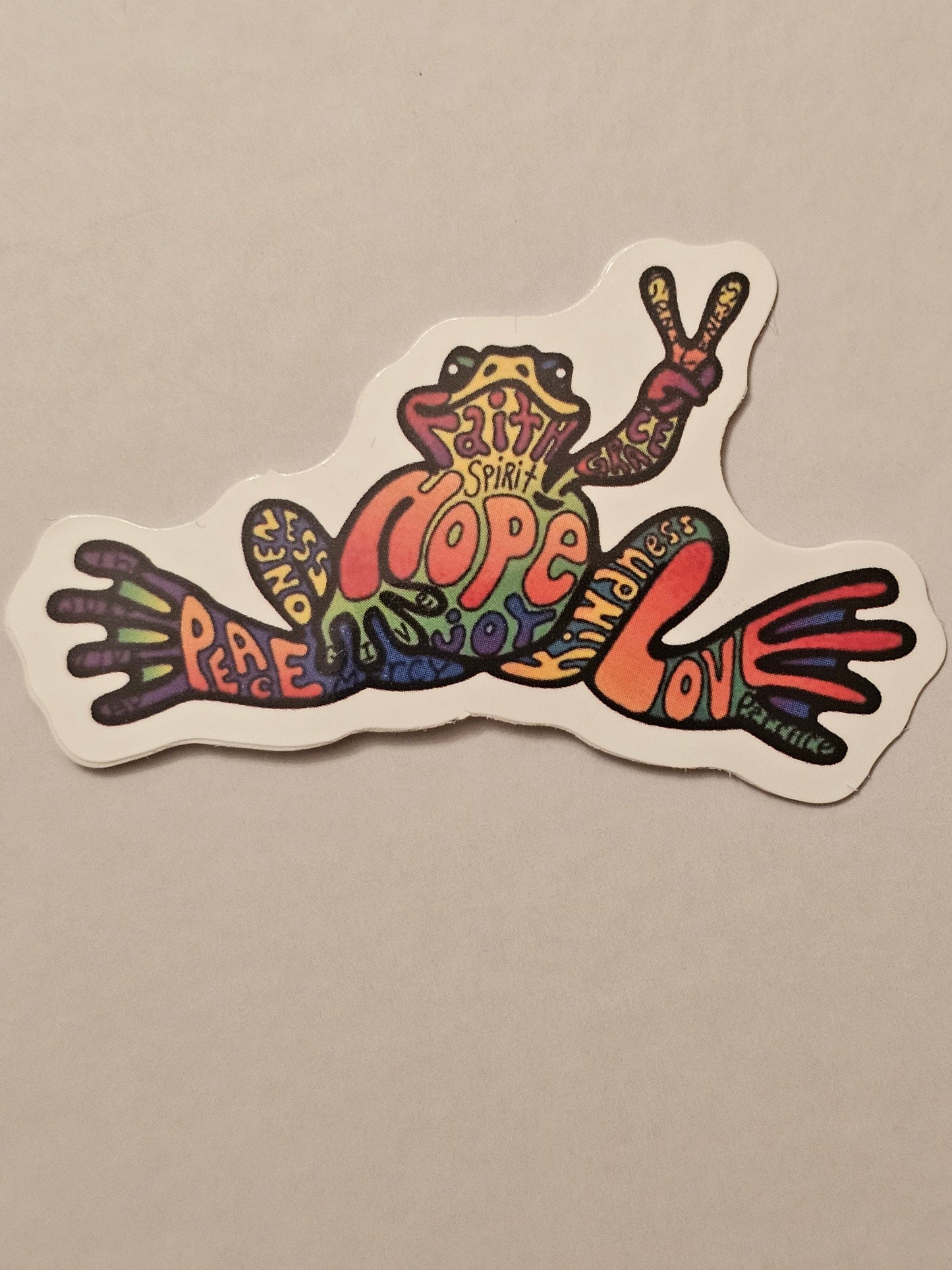 Psychedelic Frog Sticker