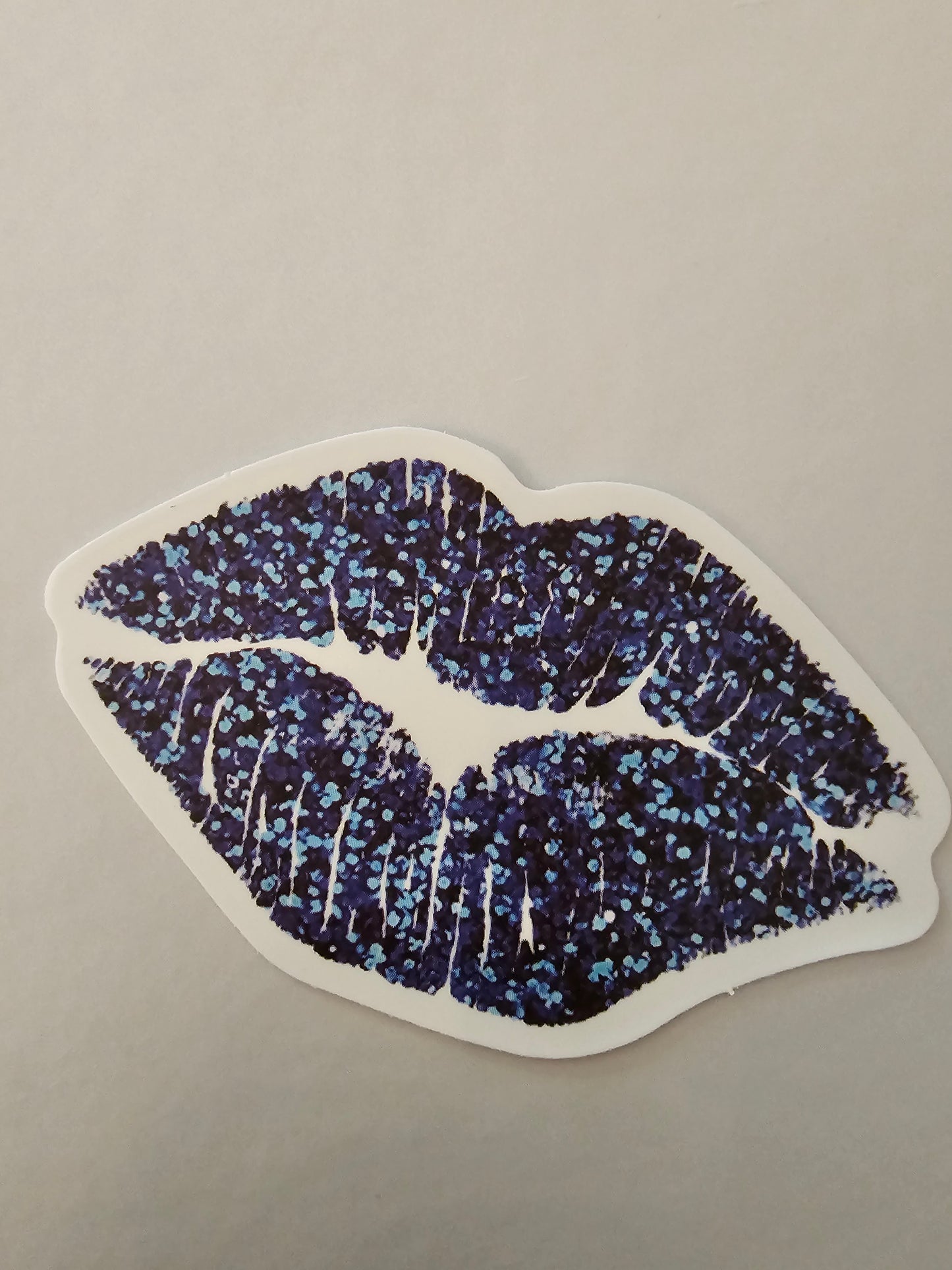 Blue lips sticker