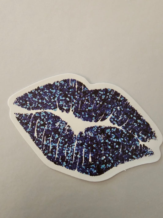 Blue lips sticker