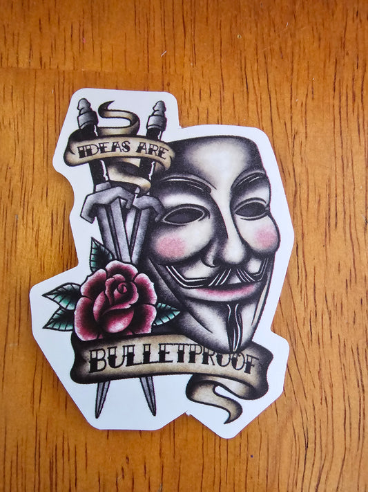 Ideas are Bulletproof Sticker