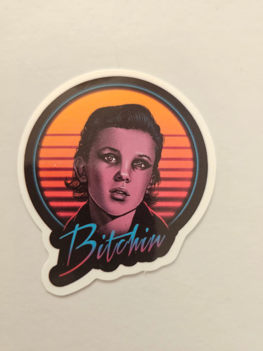 Stranger Things Bitchin Sticker