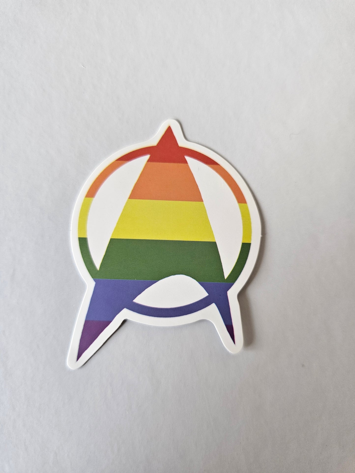 Star trek rainbow sticker