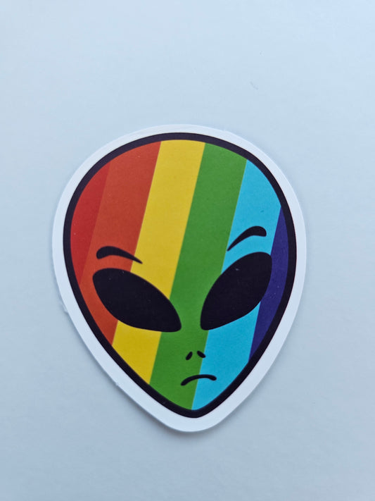 Rainbow Alien Sticker
