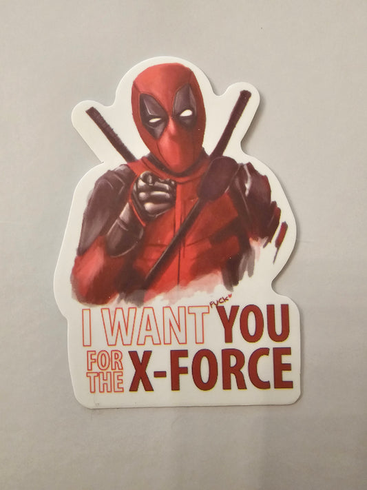 Deadpool x-force sticker