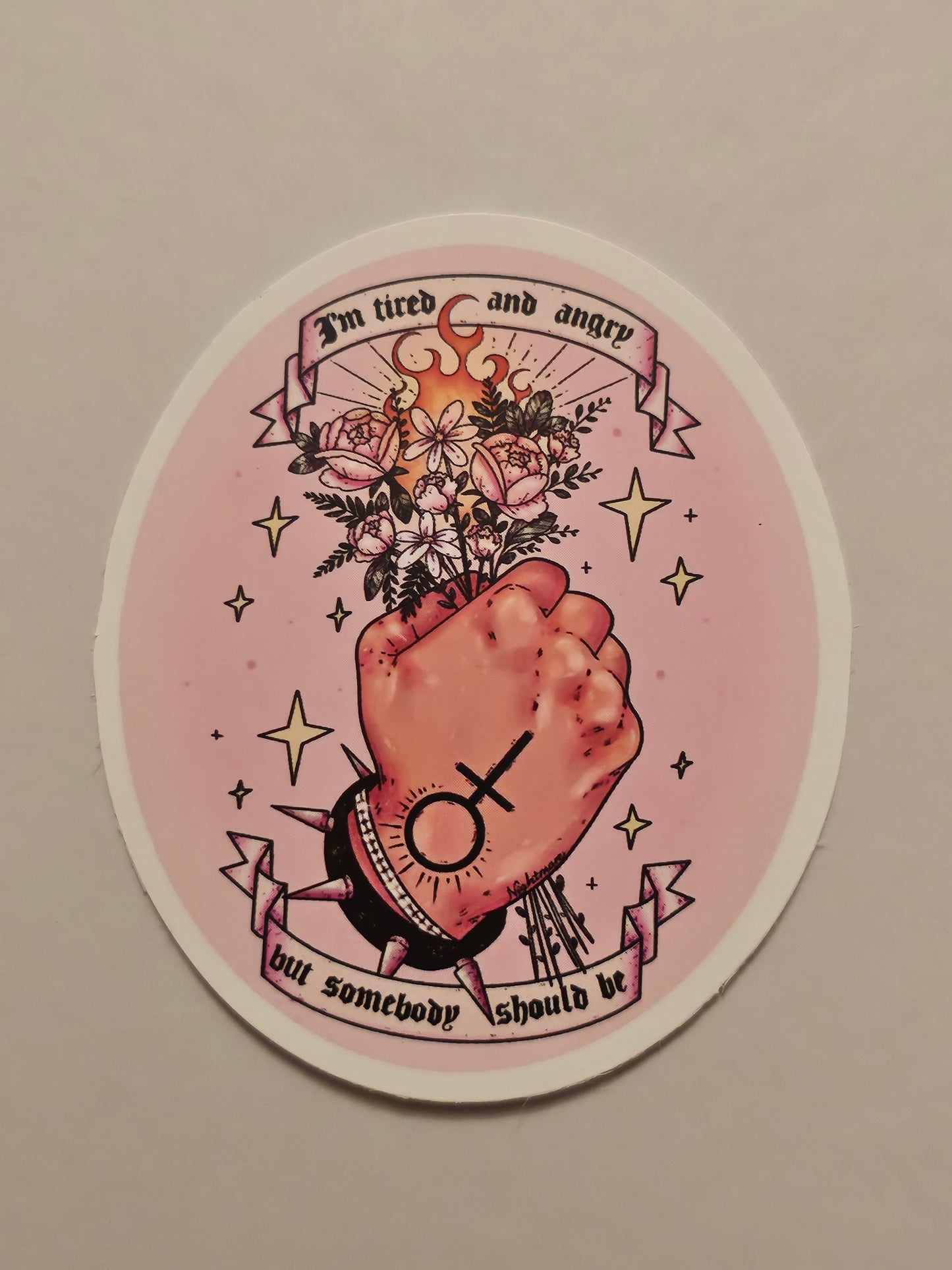 Tired and Angry Sticker