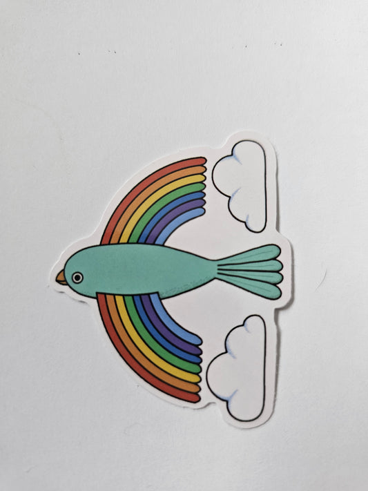 Rainbow Bird Sticker