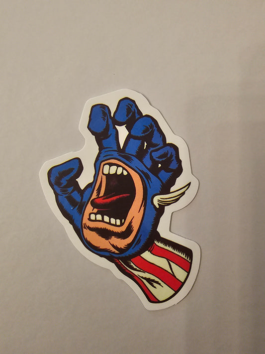 Captain America Screaming Hand Sticker