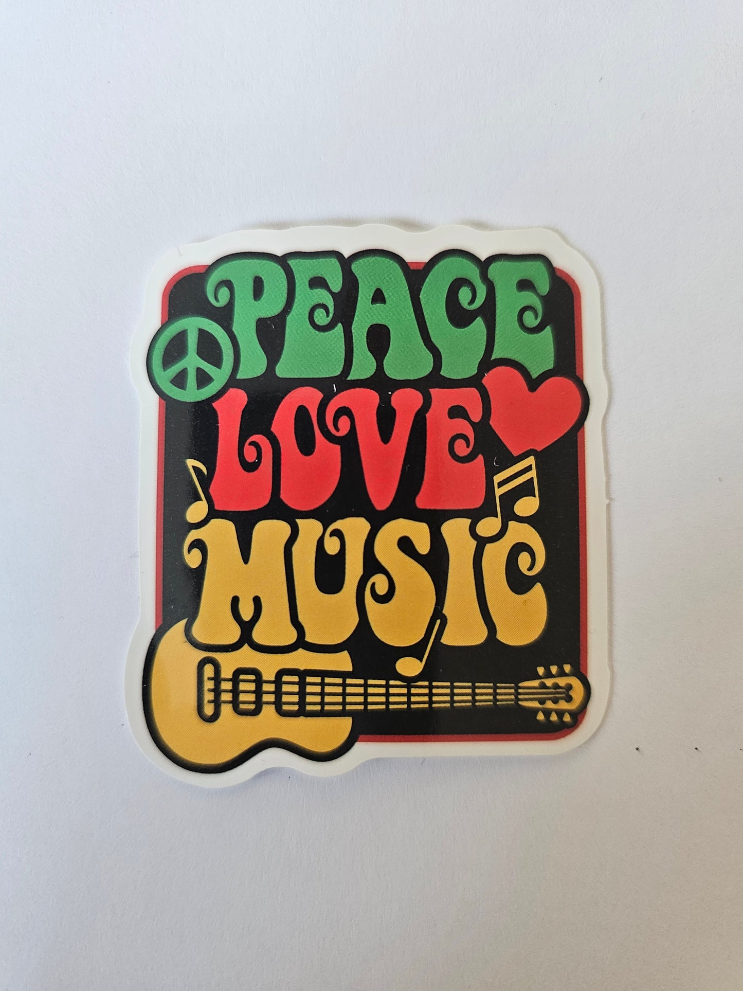 Peace Love Music Sticker
