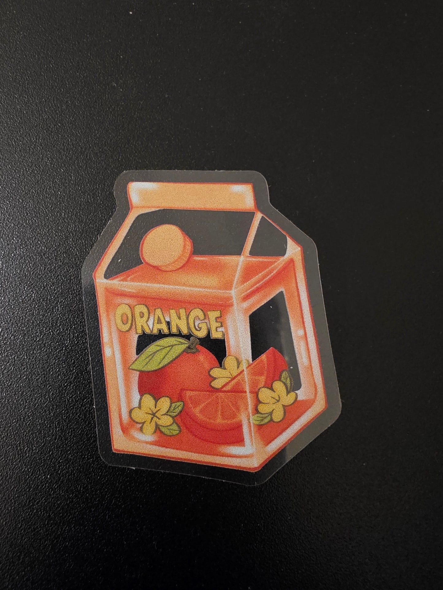Transparent Orange Juice Sticker