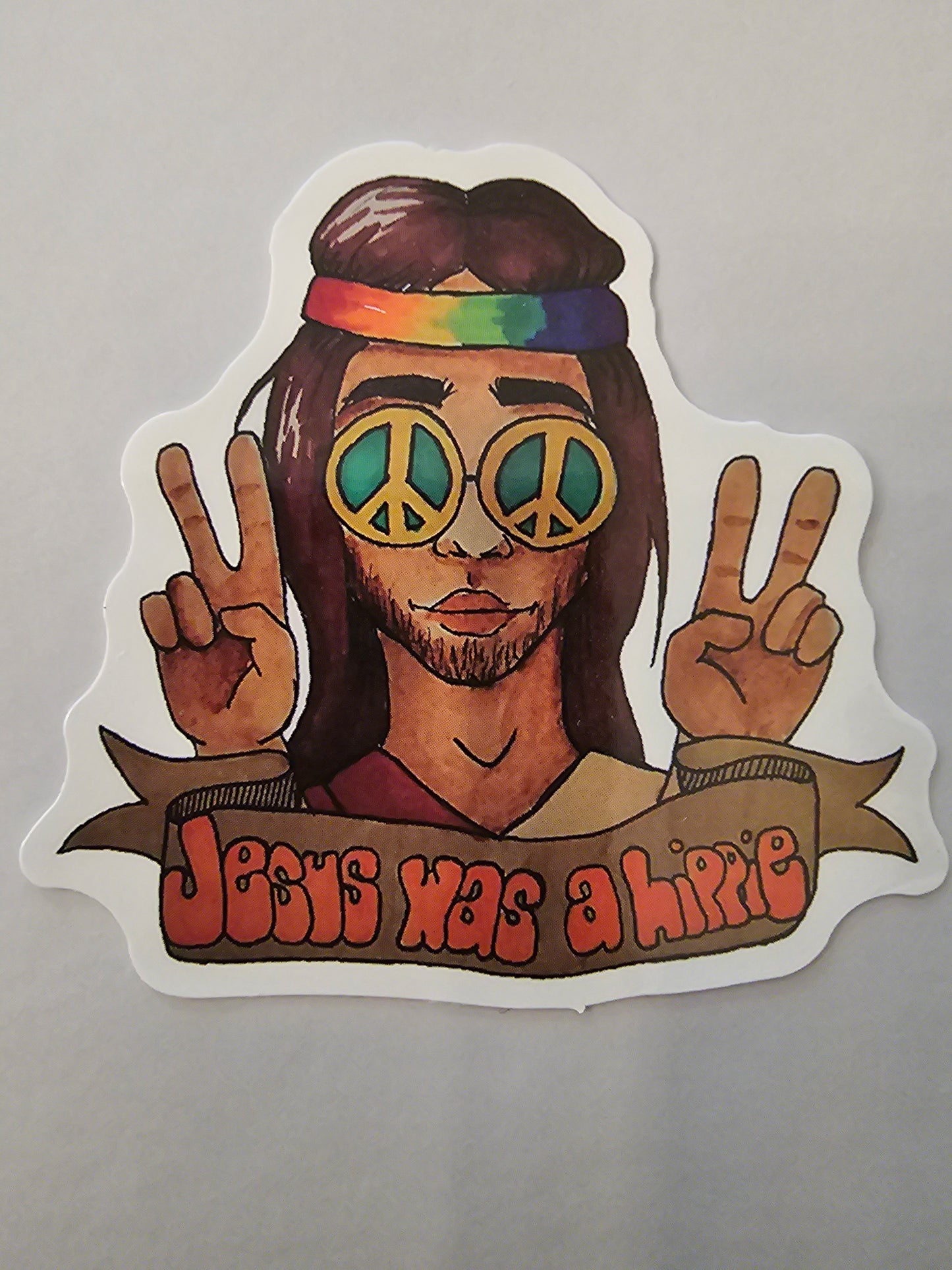 Jesus Was A Hippie sticker