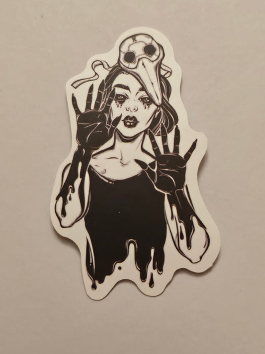 Creepy Lady sticker