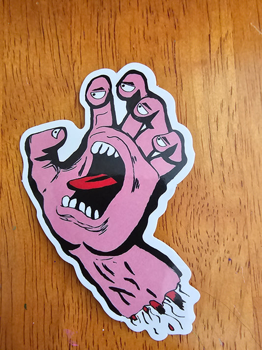 Screaming Hand Sticker