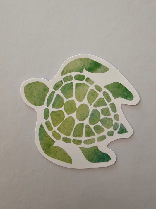 Green sea turtle sticker