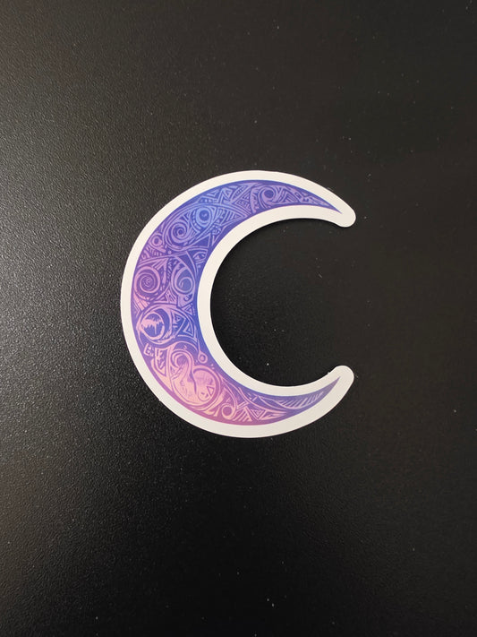Purple Moon Sticker