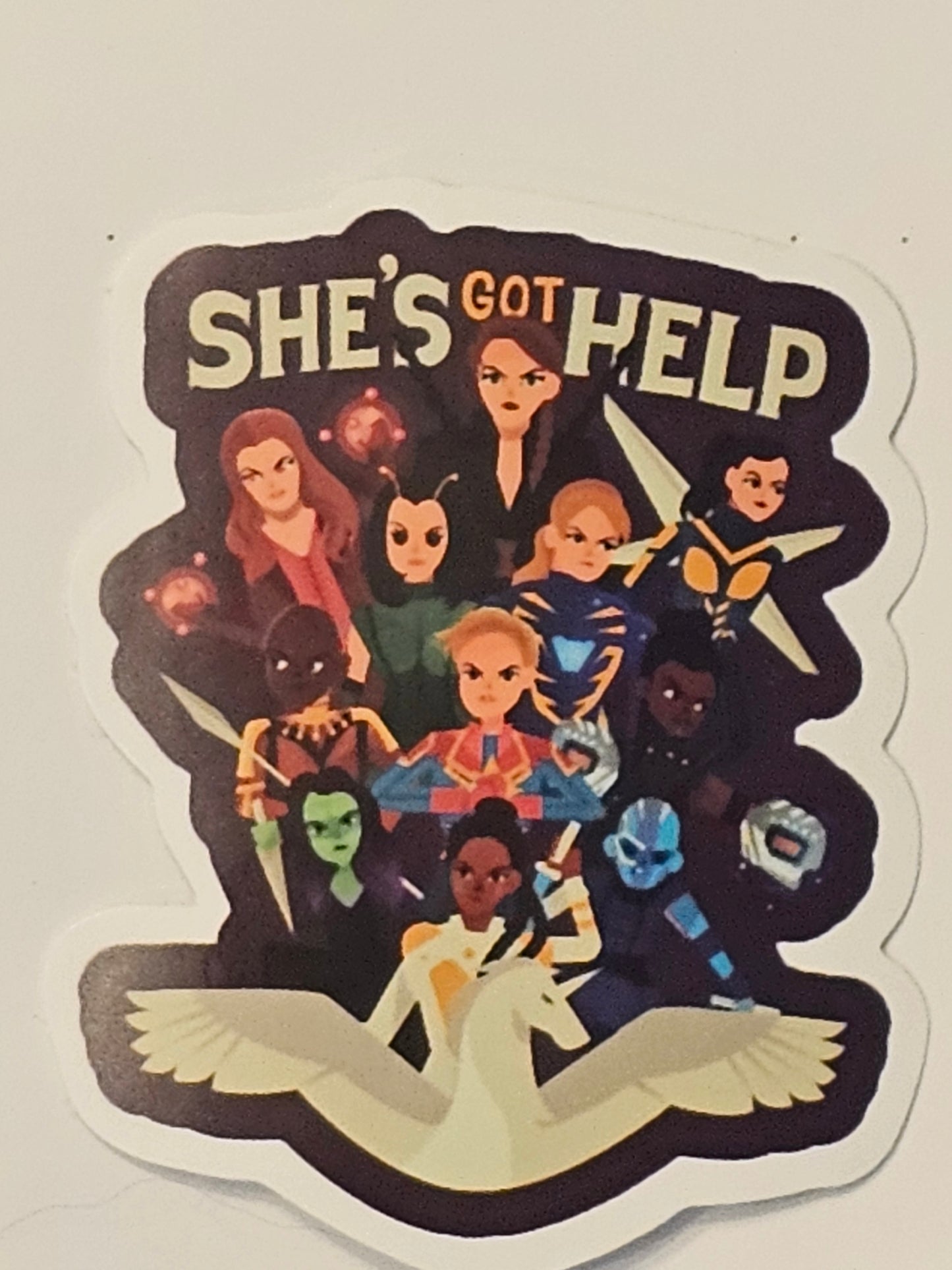 Shes Got Help Sticker