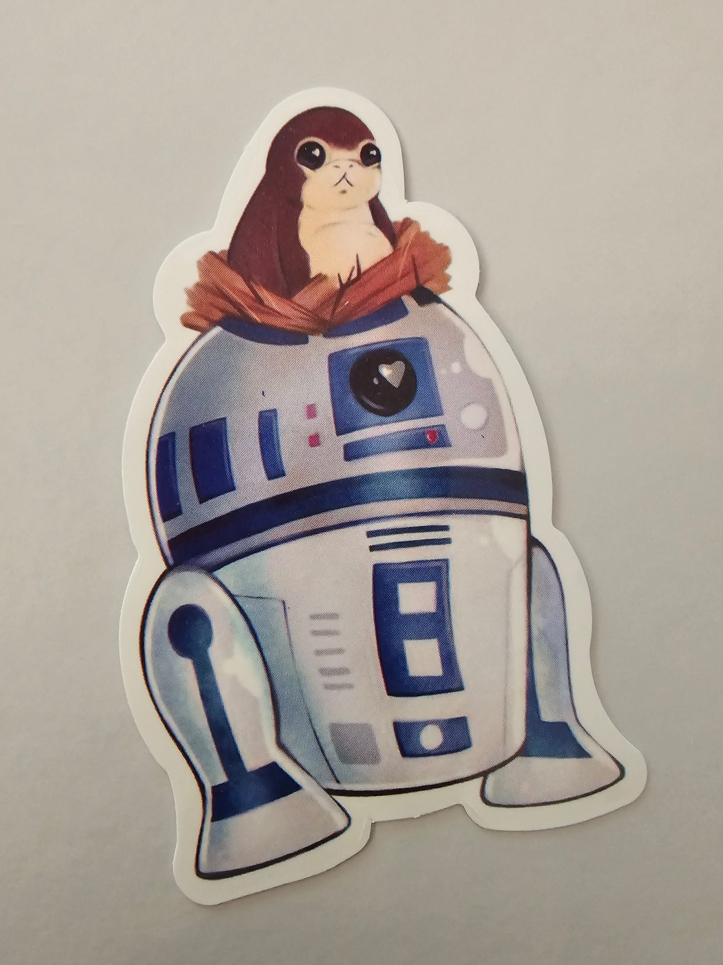 Porg and R2D2 Sticker